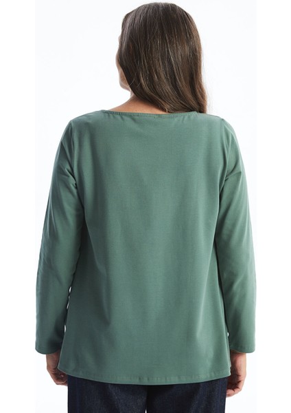 Yeni Sezon Bisiklet Yaka Çiçekli Kadın Tişört fırsatları