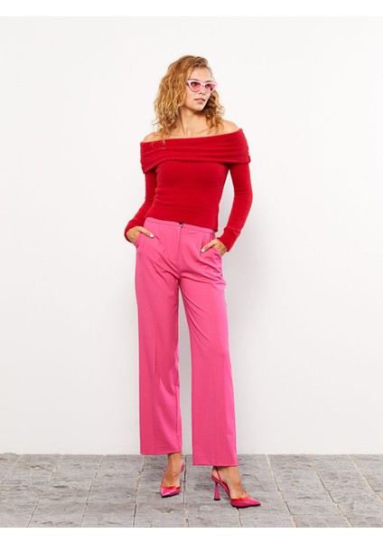 Yeni Sezon Kayık Yaka Düz Uzun Kollu Kadın Triko Kazak indirimleri