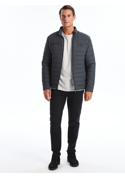 Yeni Sezon Standart Kalıp Dik Yaka Erkek Deri Görünümlü Mont fiyatları