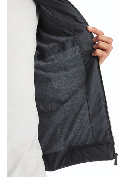 Yeni Sezon Standart Kalıp Dik Yaka Erkek Deri Görünümlü Mont modelleri