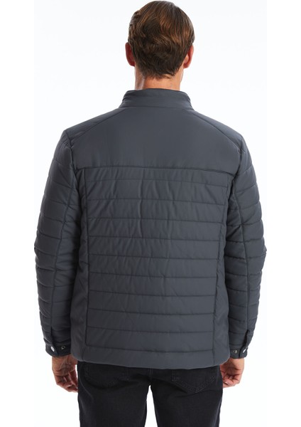 Yeni Sezon Standart Kalıp Dik Yaka Erkek Deri Görünümlü Mont fırsatları