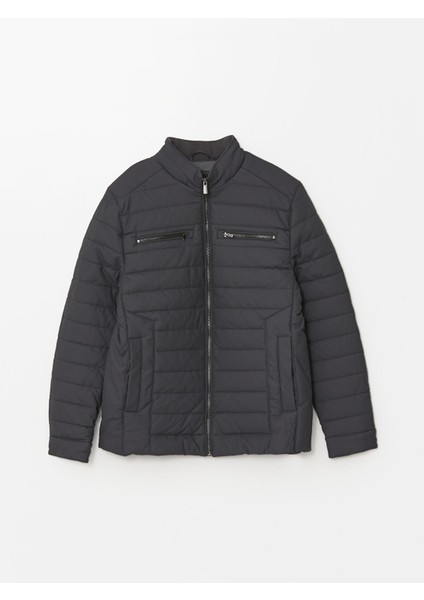 Yeni Sezon Standart Kalıp Dik Yaka Erkek Deri Görünümlü Mont indirimleri