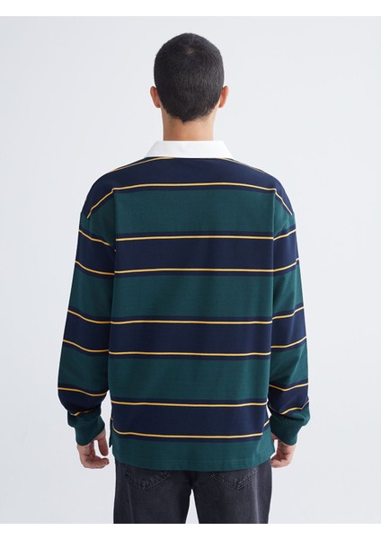 Yeni Sezon Polo Yaka Çizgili Erkek Sweatshirt fırsatları