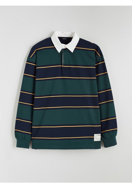 Yeni Sezon Polo Yaka Çizgili Erkek Sweatshirt indirimleri