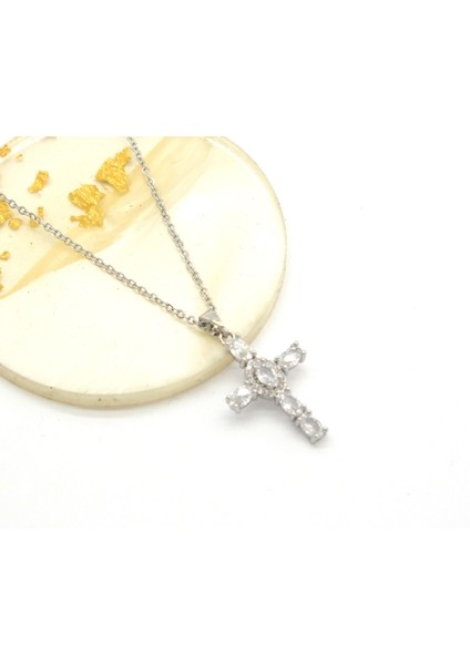 Çelik Kolye - Haç Kolye - Paslanmaz Çelik Kadın Kolye KLY-621 fiyatları