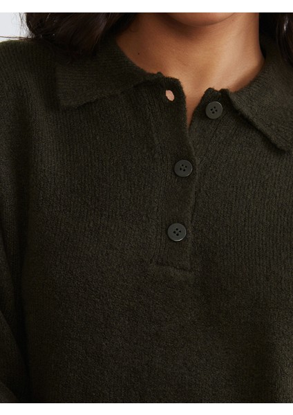 Yeni Sezon Polo Yaka Kadın Triko Kazak modelleri