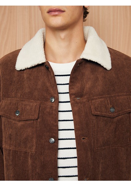 Yeni Sezon Regular Fit Uzun Kollu Kadife Erkek Gömlek Ceket modelleri