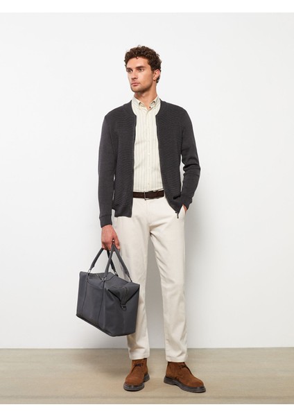 Yeni Sezon Standart Kalıp Kolej Yaka Erkek Triko Hırka