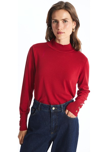 Yeni Sezon Yarım Balıkçı Yaka Kadın Triko Kazak