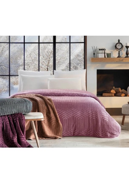 Prestige Kalın Embos Çift Kişilik Battaniye (220X240)-LILA fiyatları