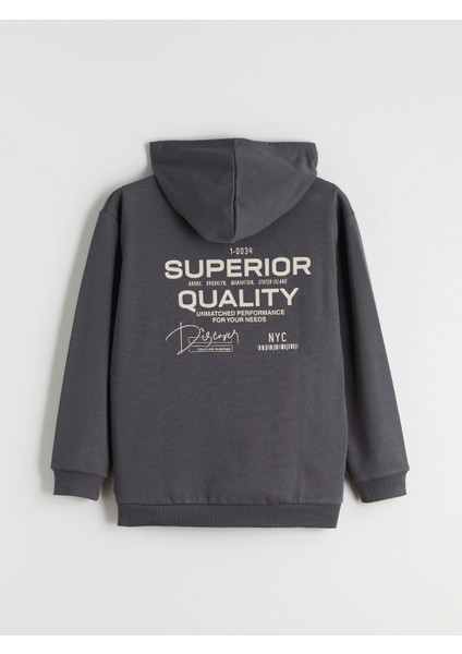 Yeni Sezon Kapüşonlu Baskılı Erkek Çocuk Sweatshirt modelleri