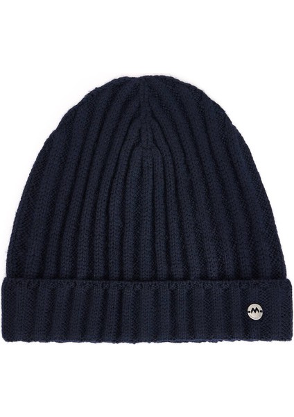 Örgü Desenli Lacivert Merino Yün Su Itici Bere modelleri