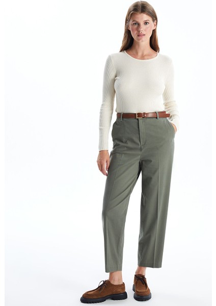Yeni Sezon Beli Kemerli Havuç Kesim Kadın Pantolon