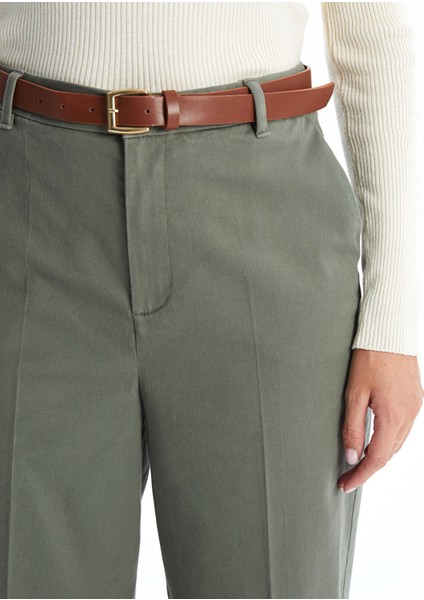 Yeni Sezon Beli Kemerli Havuç Kesim Kadın Pantolon modelleri