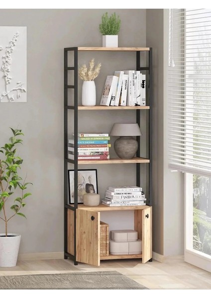 Kitaplık 5 Raflı Çok Amaçlı Dosya Kitap Rafı Ofis Salon Rafı 140 cm 2 Kapaklı Beyaz fiyatları