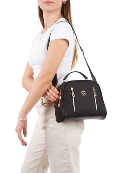 Kadın Kumaş Uzun Askılı El ve Omuz Çantası – Siyah – NEW373 fiyatları