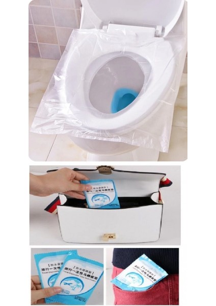 50 Adet Biyobozulur Klozet Kapağı Poşeti Seyahat Tipi Taşınabilir Klozet Kılıfı fiyatları