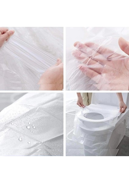 50 Adet Biyobozulur Klozet Kapağı Poşeti Seyahat Tipi Taşınabilir Klozet Kılıfı modelleri