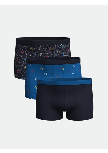 Yeni Sezon Standart Kalıp Pamuklu Esnek Erkek Boxer 3'lü