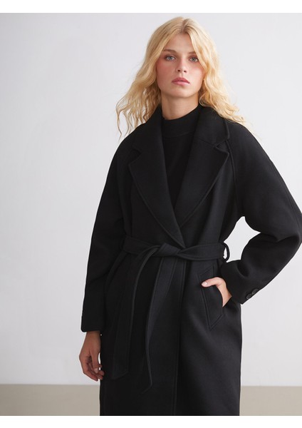 Yeni Sezon Kruvaze Yaka Kadın Kaşe Kaban fiyatları