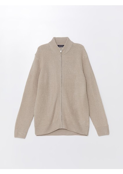 Yeni Sezon Standart Kalıp Dik Yaka Erkek Triko Hırka indirimleri