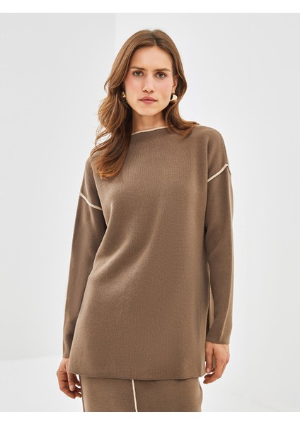 Yeni Sezon Dik Yaka Kadın Triko Kazak