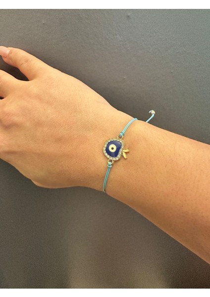 Zirkon Taşlı Elma Ip Bileklik