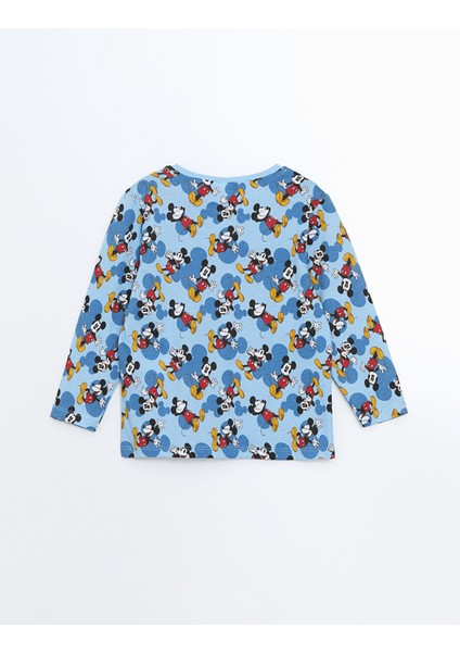 Yeni Sezon Mickey Mouse Baskılı Erkek Çocuk Pijama Takımı modelleri