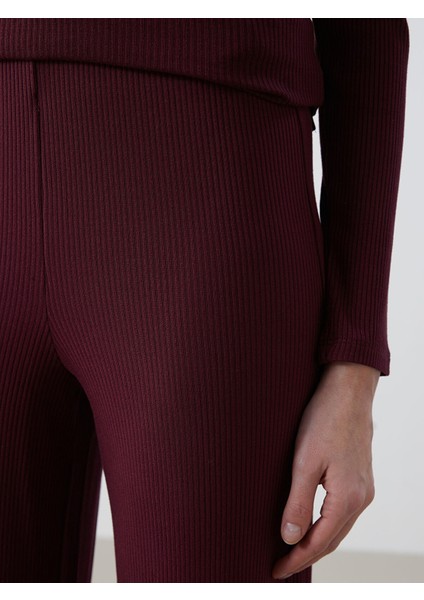 Yeni Sezon Beli Lastikli Dokulu Kadın Pantolon modelleri