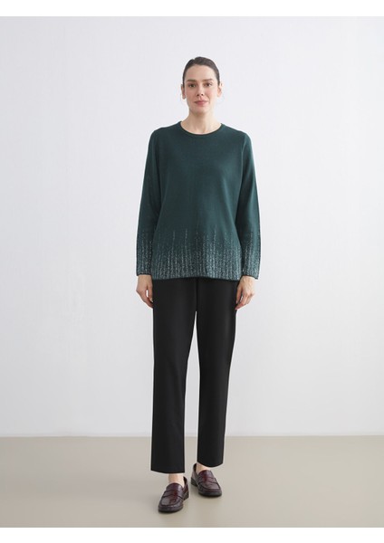 Yeni Sezon Bisiklet Yaka Desenli Kadın Triko Kazak fiyatları