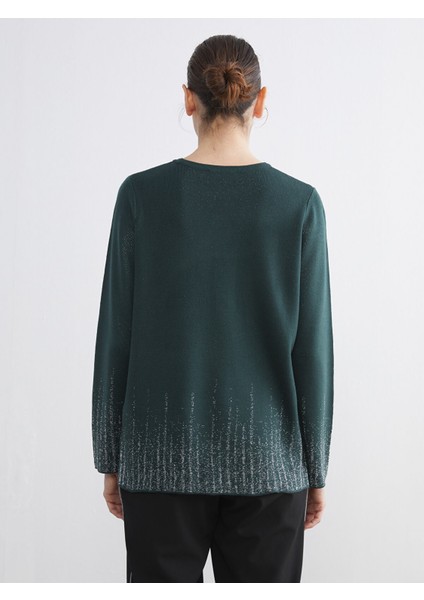 Yeni Sezon Bisiklet Yaka Desenli Kadın Triko Kazak fırsatları