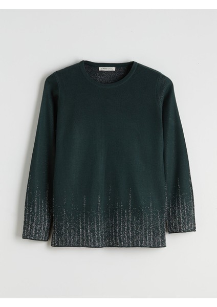 Yeni Sezon Bisiklet Yaka Desenli Kadın Triko Kazak indirimleri