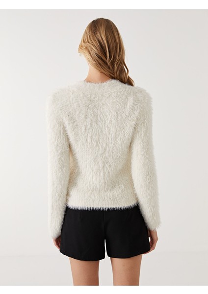 Yeni Sezon Bisiklet Yaka Taşlı Kadın Triko Kazak fırsatları