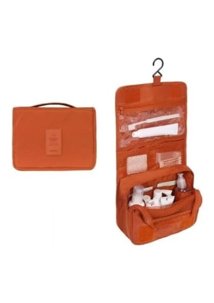 Ecoform Su Geçirmez Organizer Askılı Seyahat Kozmetik Makyaj Çantası Turuncu fiyatları