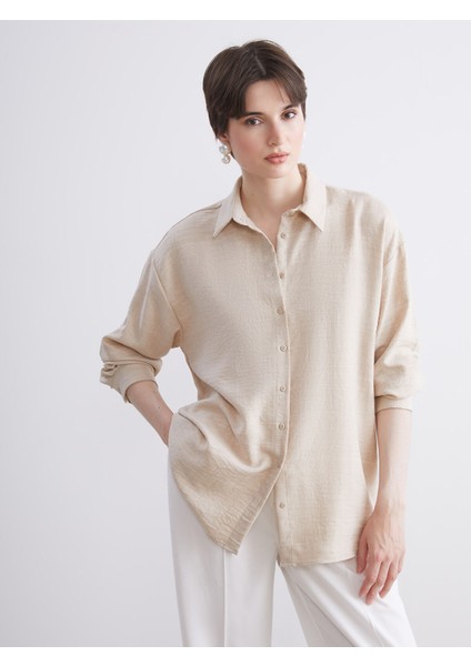 Yeni Sezon Gabardin Kadın Gömlek