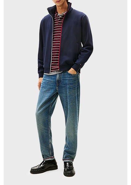 Pamuklu Regular Fit Dik Yaka Fermuarlı Sweat Erkek Sweat MW0MW40481 Dw5 modelleri