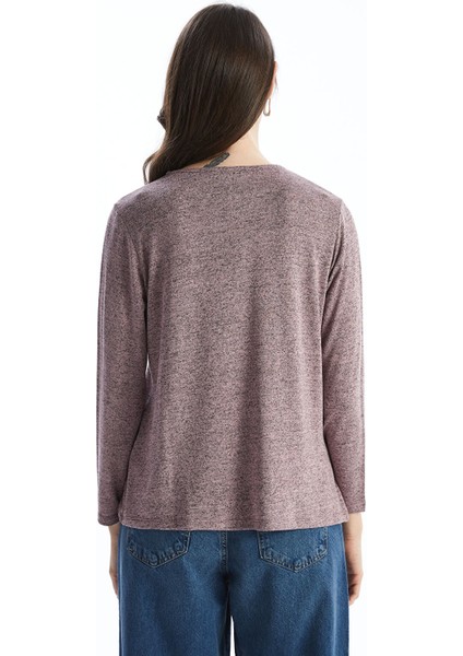 Yeni Sezon Bisiklet Yaka Taşlı Kadın Bluz fırsatları