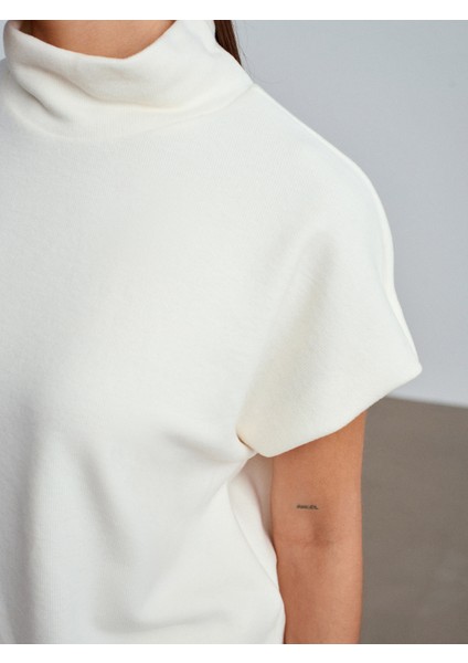 32148 Dik Yaka Örme Top-Ekru fırsatları