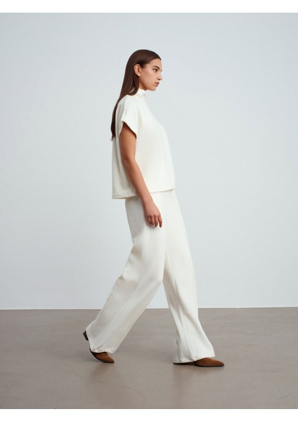 32148 Dik Yaka Örme Top-Ekru indirimleri