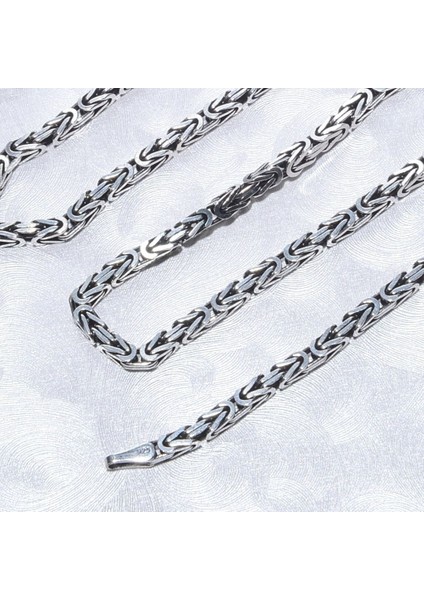 80 Mikron Oksitli Kare Kral Gümüş Zincir fırsatları