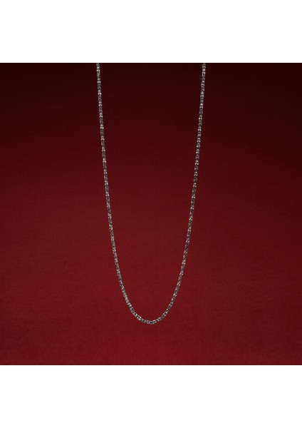 80 Mikron Oksitli Kare Kral Gümüş Zincir indirimleri