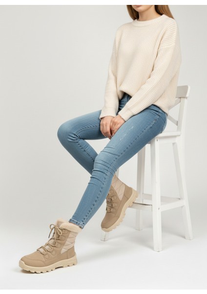 Snora Termal Taban Kürklü Kadın Kar Botu, Su Geçirmez Kalın Taban Kışlık Outdoor Bot fiyatları