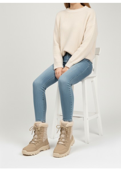 Snora Termal Taban Kürklü Kadın Kar Botu, Su Geçirmez Kalın Taban Kışlık Outdoor Bot modelleri