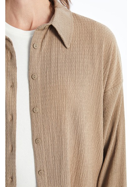 Yeni Sezon Dokulu Oversize Kadın Gömlek Tunik modelleri