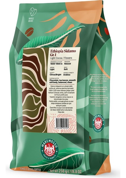 Ethiopia Sidamo Gr.1 Yöresel Filtre Kahve 250 Gr.