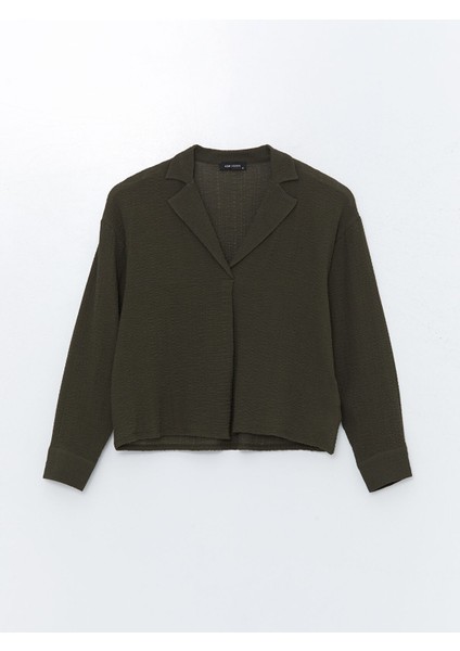 Yeni Sezon Gömlek Yaka Gofre Kadın Bluz indirimleri