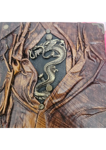 Hakiki Deri Italyan Baskili Özel Ejderha Desen El Yapımı Defter fiyatları