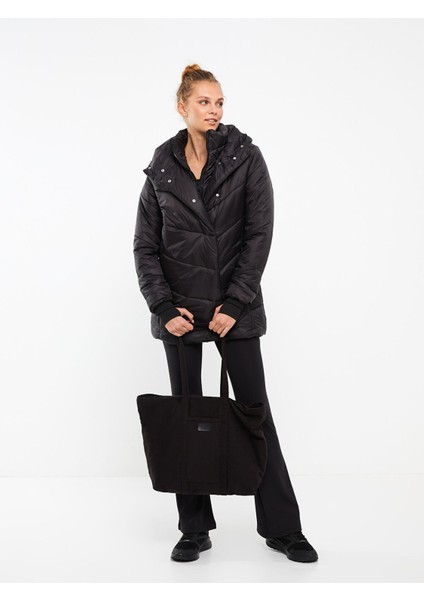 Yeni Sezon Kadın Kapüşonlu Düz Şişme Mont modelleri