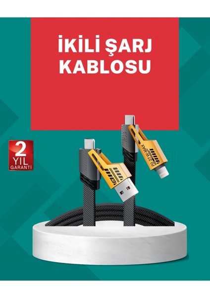 Akıllı Telefon Tablet Laptop Uyumlu 65W Güçlü Veri Kablosu