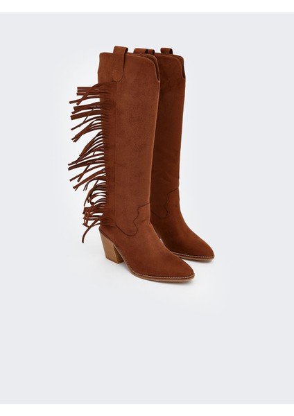 Yeni Sezon Süet Görünümlü Kadın Çizme